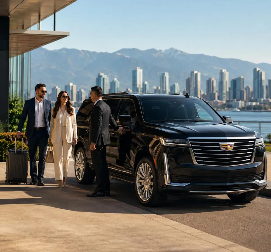 Private car service from Vancouver to Seattle with chauffeur and luxury SUV.